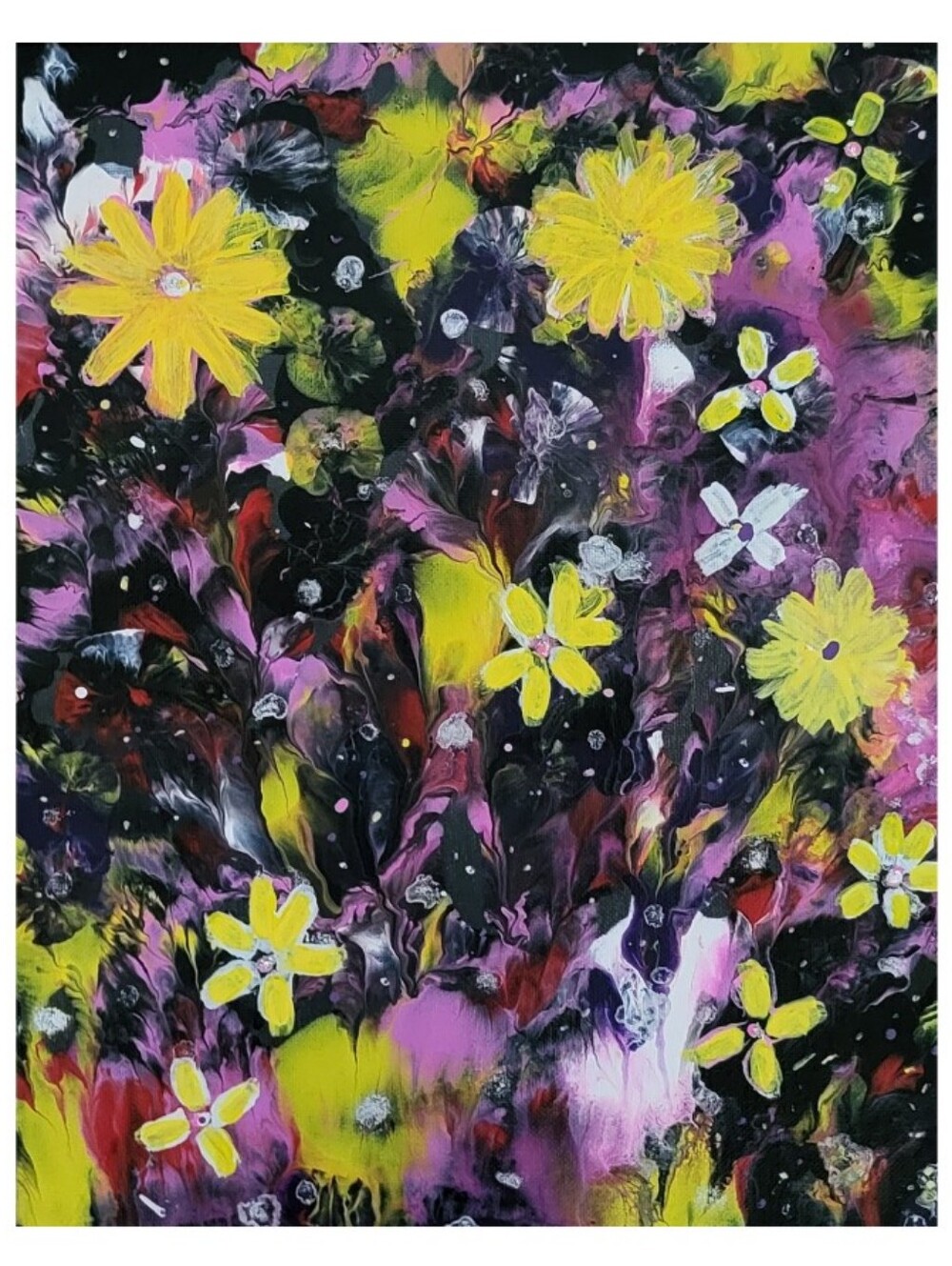 Hand Crafted Textured Abstract Design 11x14 Inches Canvas Picture